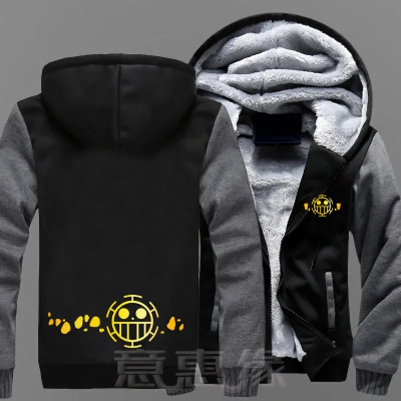 New Winter Jackets and Coats One Luffy zoro hoodie Anime Trafalgar D Water Law Hooded Thick Zipper Men Sweatshirts
New Winter Jackets and Coats One Luffy zoro hoodie Anime Trafalgar D Water Law Hooded Thick Zipper Men Sweatshirts