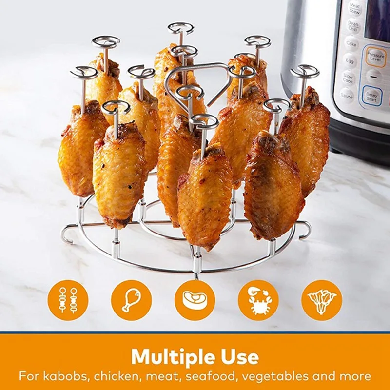 Stainless Steel Vertical Skewers Holder Air Fryer Accessories For Roasting Meat Steak Air Fryer Cooking
Stainless Steel Vertical Skewers Holder Air Fryer Accessories For Roasting Meat Steak Air Fryer Cooking