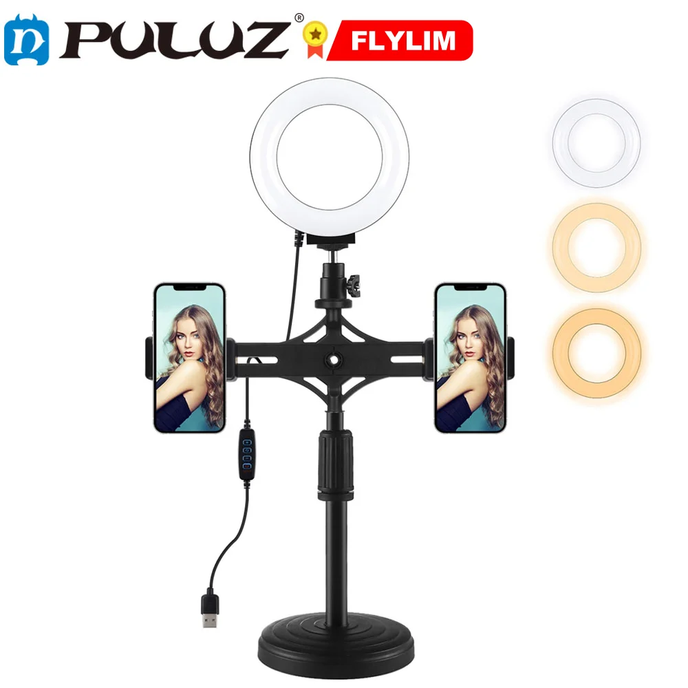 Кольцевой светильник PULUZ 4,7 дюйма 12 см, горизонтальные двойные кронштейны для телефона, настольный держатель, комплекты освещения для видео...
Кольцевой светильник PULUZ 4,7 дюйма 12 см, горизонтальные двойные кронштейны для телефона, настольный держатель, комплекты освещения для видео...
