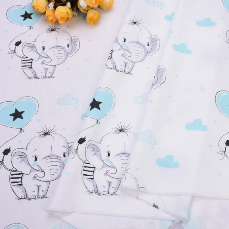 Elephant Printing Child Clothing Cotton Fabric Kids Patchwork Textile Cloth DIY Sewing Quilted Seasons Sheets Material Tissus
Elephant Printing Child Clothing Cotton Fabric Kids Patchwork Textile Cloth DIY Sewing Quilted Seasons Sheets Material Tissus