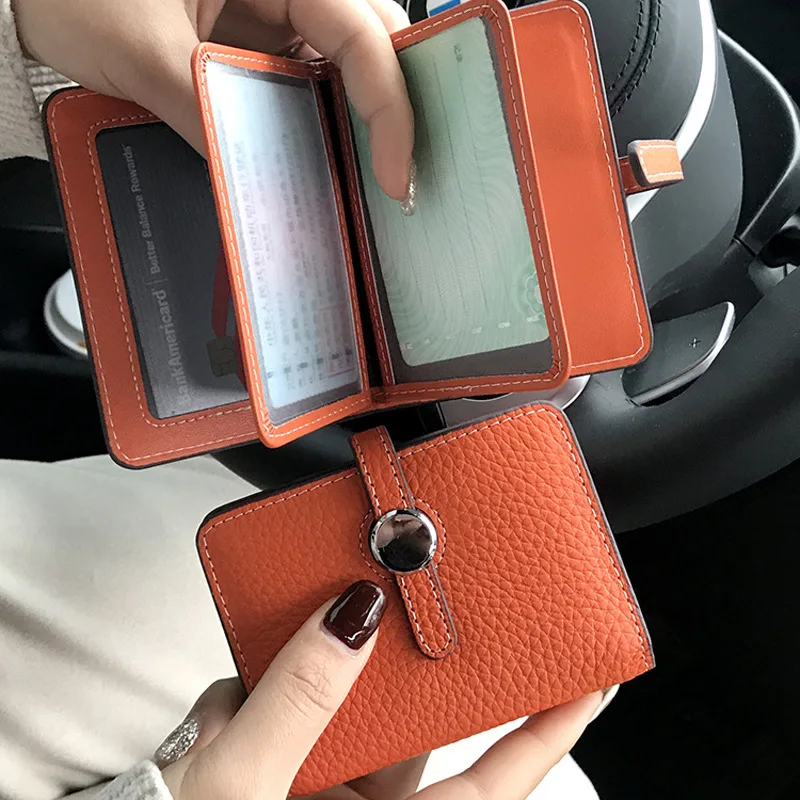 100% Real Leather Card Holders For Women Luxury Brand Style Calfskin Hasp Card Case ID Credit Business Driver License Cards Bags
100% Real Leather Card Holders For Women Luxury Brand Style Calfskin Hasp Card Case ID Credit Business Driver License Cards Bags