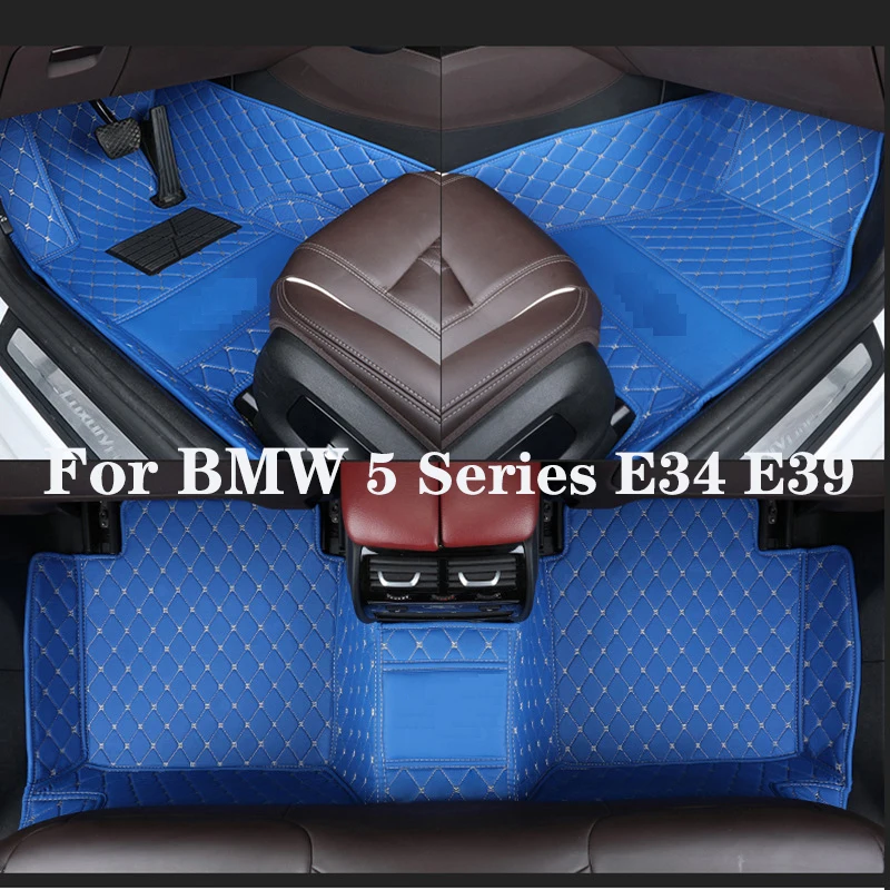 

Кожаный Автомобильный напольный коврик Full Surround под заказ для BMW 5 серии E34 E39 1995-2004 (модельный год), автозапчасти для интерьера автомобиля