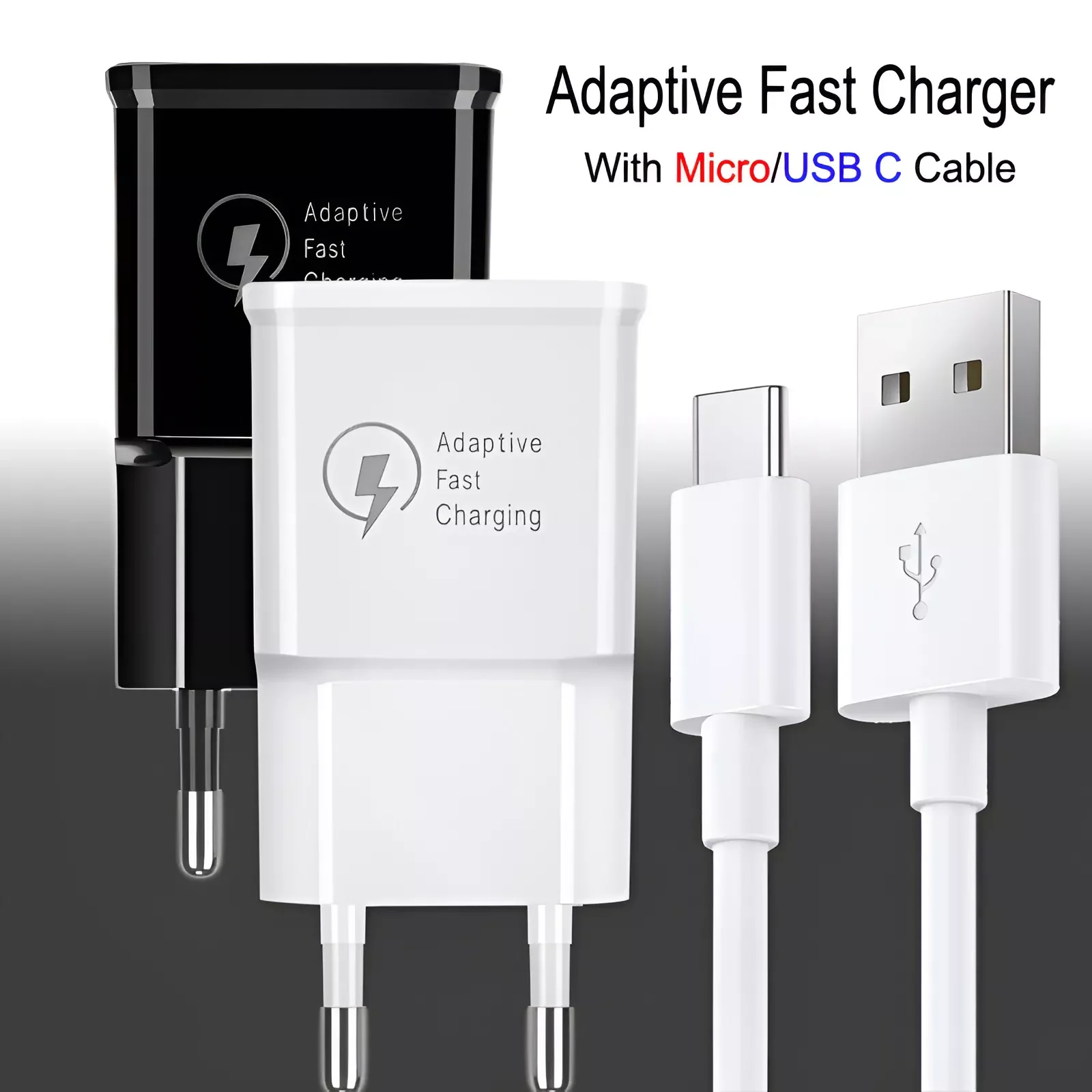 Adaptive Fast Charger USB Type C Charger Cable Cord For Samsung Galaxy S21 Ultra S20 S9 Plus S10 Note20 A12 Micro USB C Original
Adaptive Fast Charger USB Type C Charger Cable Cord For Samsung Galaxy S21 Ultra S20 S9 Plus S10 Note20 A12 Micro USB C Original