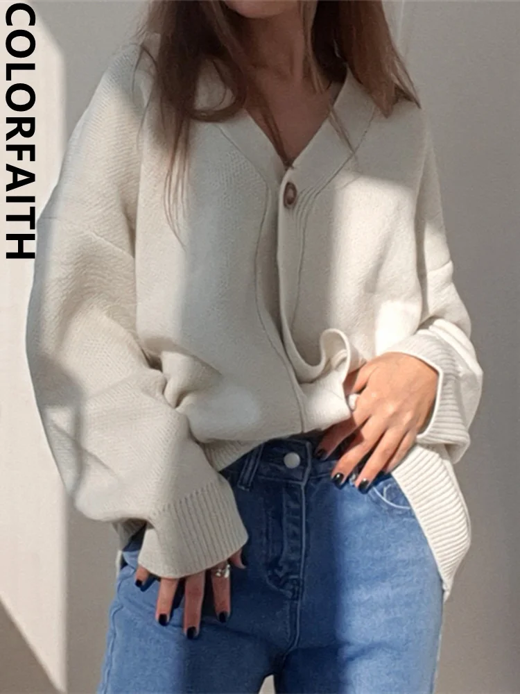 Colorfaith New 2022 V-Neck Buttons Cardigans Oversized Fashionable Korean Lady Winter Spring Women's Sweaters Knitwears SWC18190
Colorfaith New 2022 V-Neck Buttons Cardigans Oversized Fashionable Korean Lady Winter Spring Women's Sweaters Knitwears SWC18190