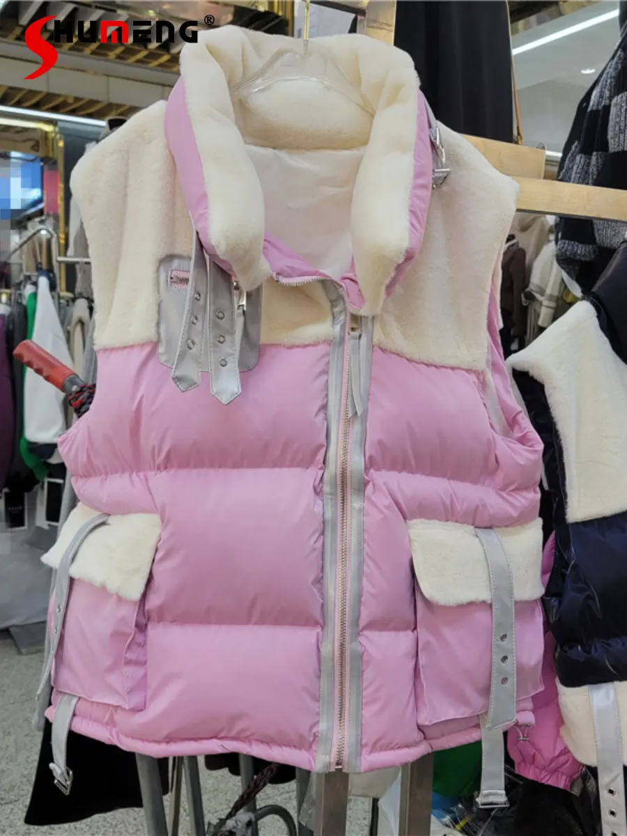 2022 Winter White Duck Down Vest Jacket Women Korean-Style All-Matching Color Block Skinny Sleeveless Waistcoat Down Cotton Coat
2022 Winter White Duck Down Vest Jacket Women Korean-Style All-Matching Color Block Skinny Sleeveless Waistcoat Down Cotton Coat