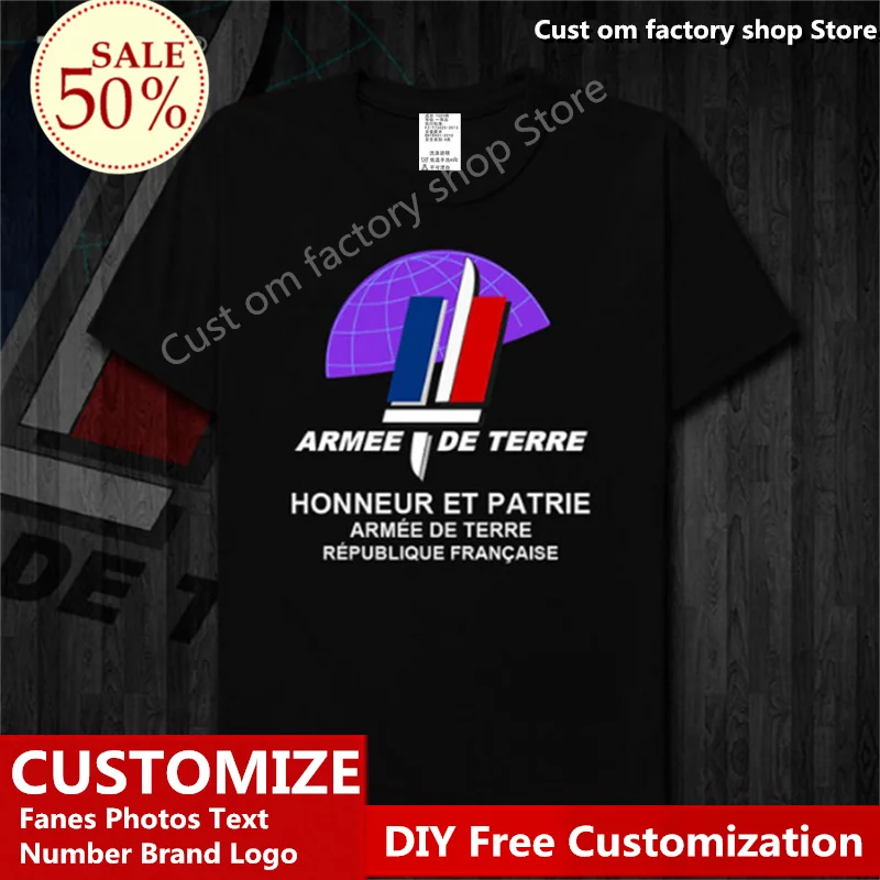 France Army T shirt DIY Custom Jersey Fans Name Number Brand LOGO Cotton T-shirts Men Women Loose Casual Sports T-shirt
France Army T shirt DIY Custom Jersey Fans Name Number Brand LOGO Cotton T-shirts Men Women Loose Casual Sports T-shirt