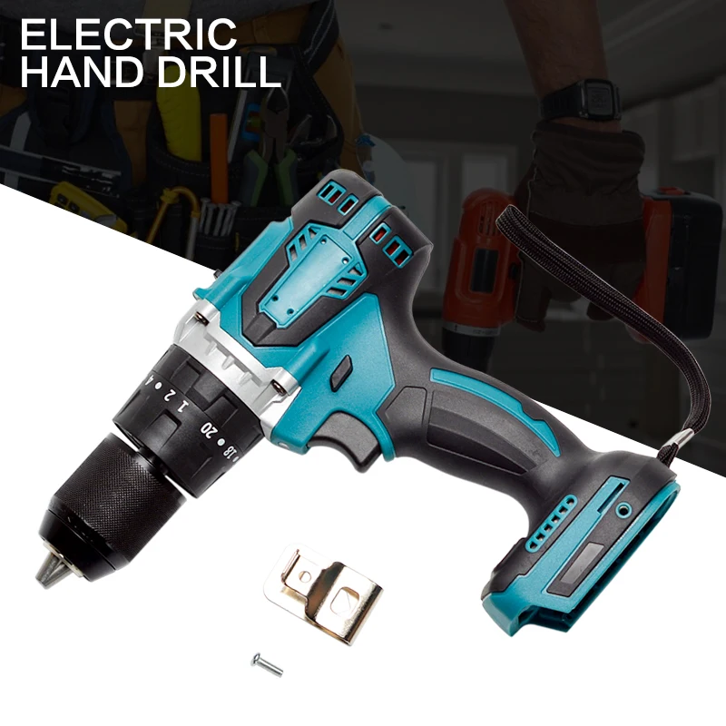 18V Electric Cordless Impact Drill 100N.m Rechargable Screwdriver Power Tools Drill Li-Ion Battery For Makita 18V Battery 
18V Electric Cordless Impact Drill 100N.m Rechargable Screwdriver Power Tools Drill Li-Ion Battery For Makita 18V Battery
