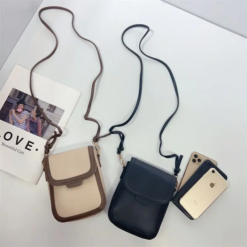PU LEATHER soft mini Mobile Phone Bag Female Messenger Bag Simple Lightweight Small Bag for Women Contrasting color side bag
PU LEATHER soft mini Mobile Phone Bag Female Messenger Bag Simple Lightweight Small Bag for Women Contrasting color side bag
