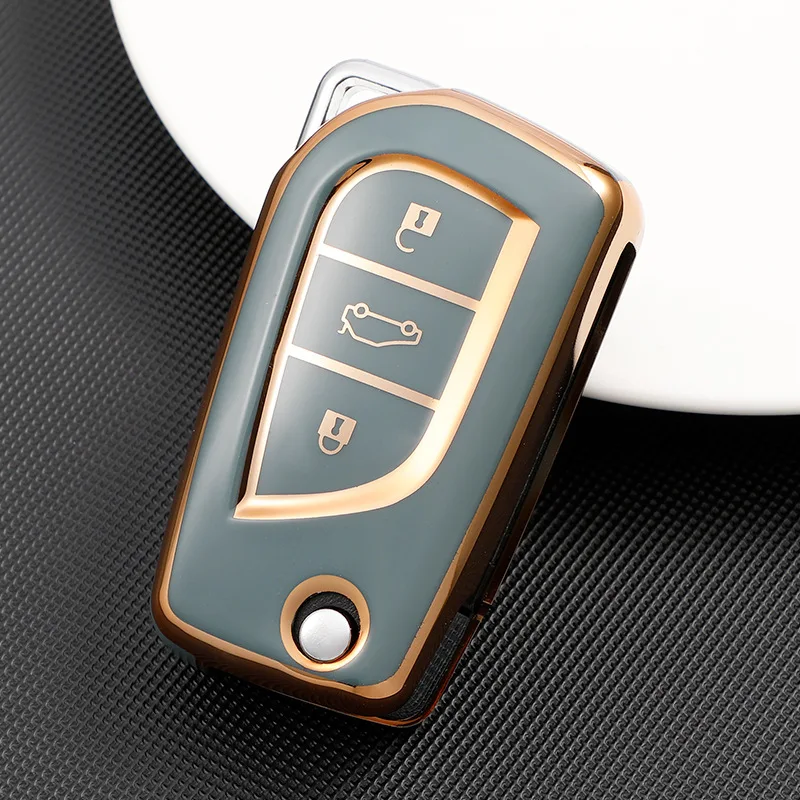 

Durable Tough Fashion Remote Car Key Holder Full Cover Case For Toyota Hilux Revo Innova Rav4 Fortuner Keyring Accessories