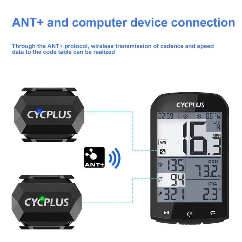 CYCPLUS Bluetooth ANT + Беспроводное устройство для измерения скорости и частоты вращения педалей интеллектуальное устройство для измерения частоты вращения педалей велосипедные компьютерные инструменты
CYCPLUS Bluetooth ANT + Беспроводное устройство для измерения скорости и частоты вращения педалей интеллектуальное устройство для измерения частоты вращения педалей велосипедные компьютерные инструменты