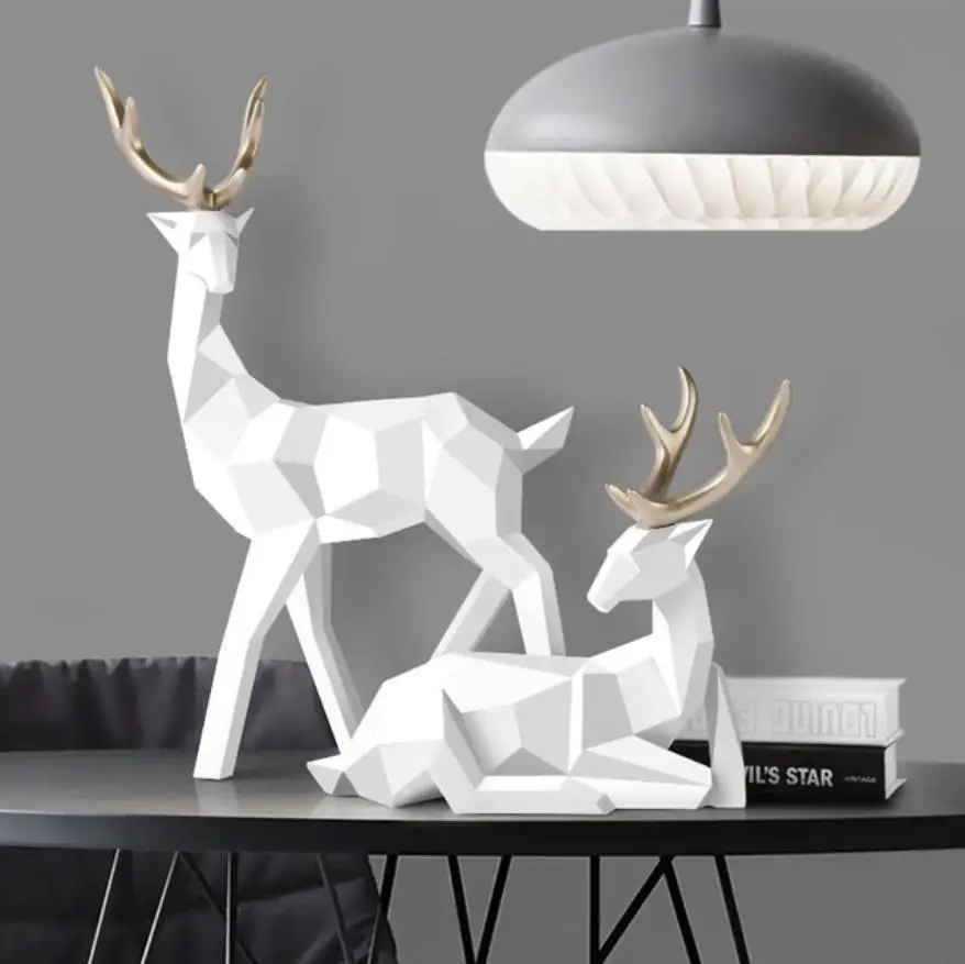 New Deer Statue Reindeer Figurines Resin Sculpture White Deers Decor Scandinavian Home Living Room Decoration Tabletop
New Deer Statue Reindeer Figurines Resin Sculpture White Deers Decor Scandinavian Home Living Room Decoration Tabletop