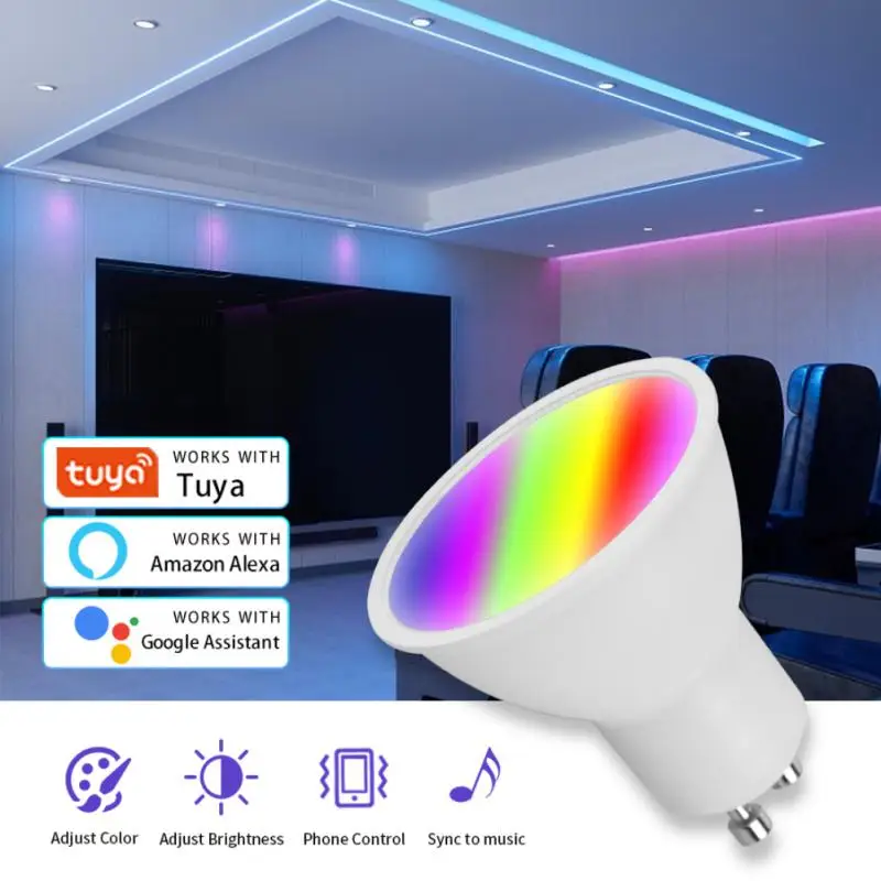 1Pcs Tuya WiFi Intelligent GU10 Lamp Cup Rgbcw 11V / 220V 7W 9W Dimming Color Voice Control Supports Alexa Speaker Control
1Pcs Tuya WiFi Intelligent GU10 Lamp Cup Rgbcw 11V / 220V 7W 9W Dimming Color Voice Control Supports Alexa Speaker Control