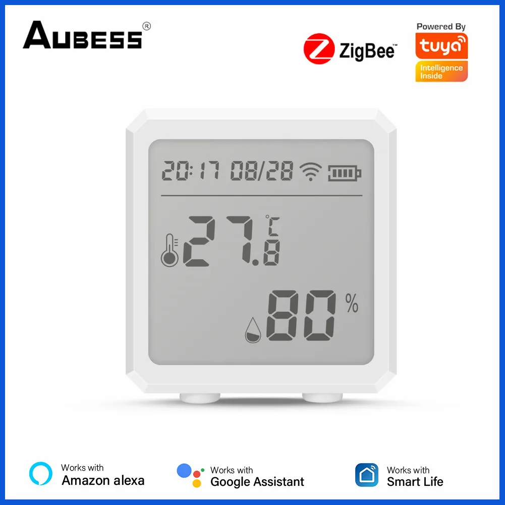 Датчик температуры и влажности Tuya Zigbee, датчик заряда батареи с ЖК-экраном, поддержка Alexa Google Assistant
Датчик температуры и влажности Tuya Zigbee, датчик заряда батареи с ЖК-экраном, поддержка Alexa Google Assistant