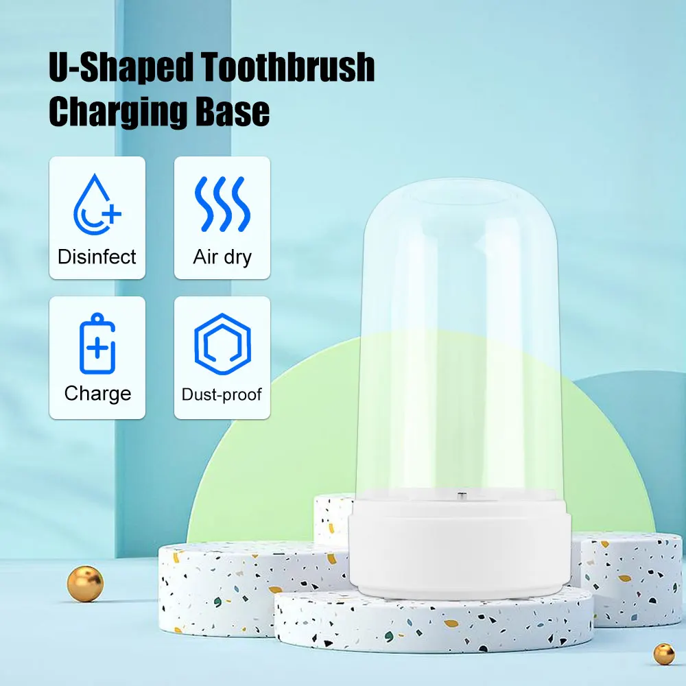 

2022 чашки для дезинфекции УФ-лучей для детской электрической зубной щетки U-образной формы с УФ-сушкой с USB-зарядкой, УФ-зубная щетка, стерилиз...