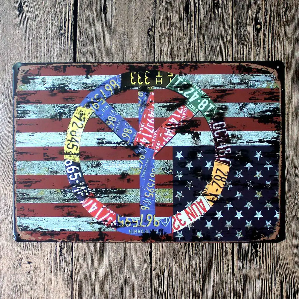 Retro Design American Flag Tin Metal Signs Wall Art | Thick Tinplate Print Poster Wall Decoration for Garage 
Retro Design American Flag Tin Metal Signs Wall Art | Thick Tinplate Print Poster Wall Decoration for Garage