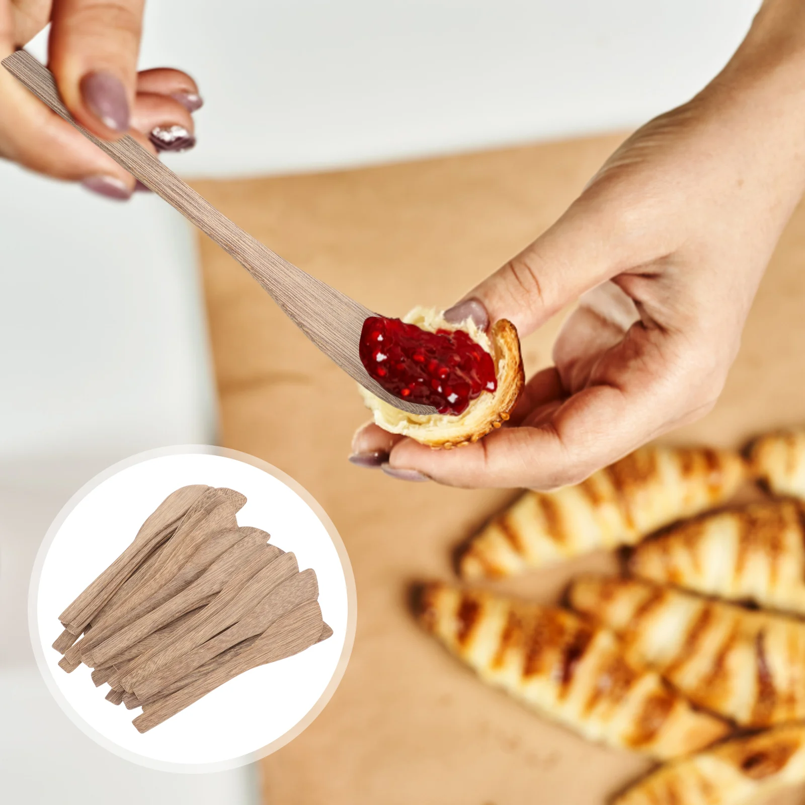 30Pcs Portable Butter Spreaders Wooden Butter Spatulas Household Cheese Spreaders
30Pcs Portable Butter Spreaders Wooden Butter Spatulas Household Cheese Spreaders