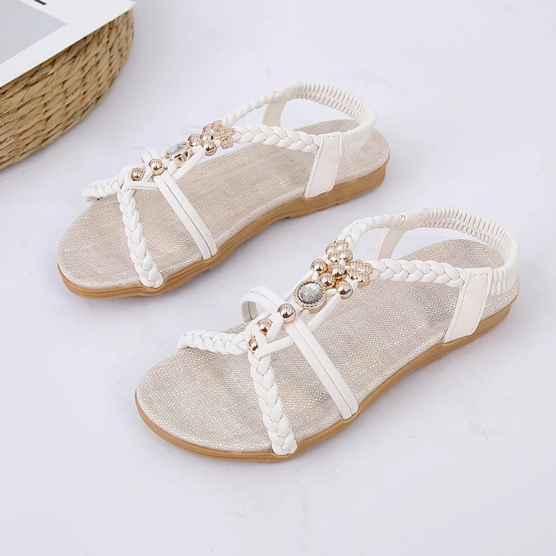 2022 New Summer Women Bohemian Sandals Crystal Foam Non-slip Sandalias Mujer Elastic Band Strap Low Heels Rome Shoes Sandals
2022 New Summer Women Bohemian Sandals Crystal Foam Non-slip Sandalias Mujer Elastic Band Strap Low Heels Rome Shoes Sandals