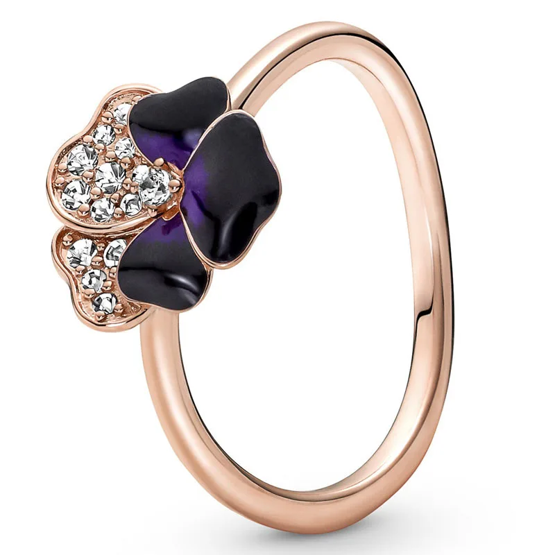 Authentic 925 Sterling Silver Sparkling Deep Purple Pansy Flower With Crystal Ring For Women Wedding Party Fashion Jewelry
Authentic 925 Sterling Silver Sparkling Deep Purple Pansy Flower With Crystal Ring For Women Wedding Party Fashion Jewelry