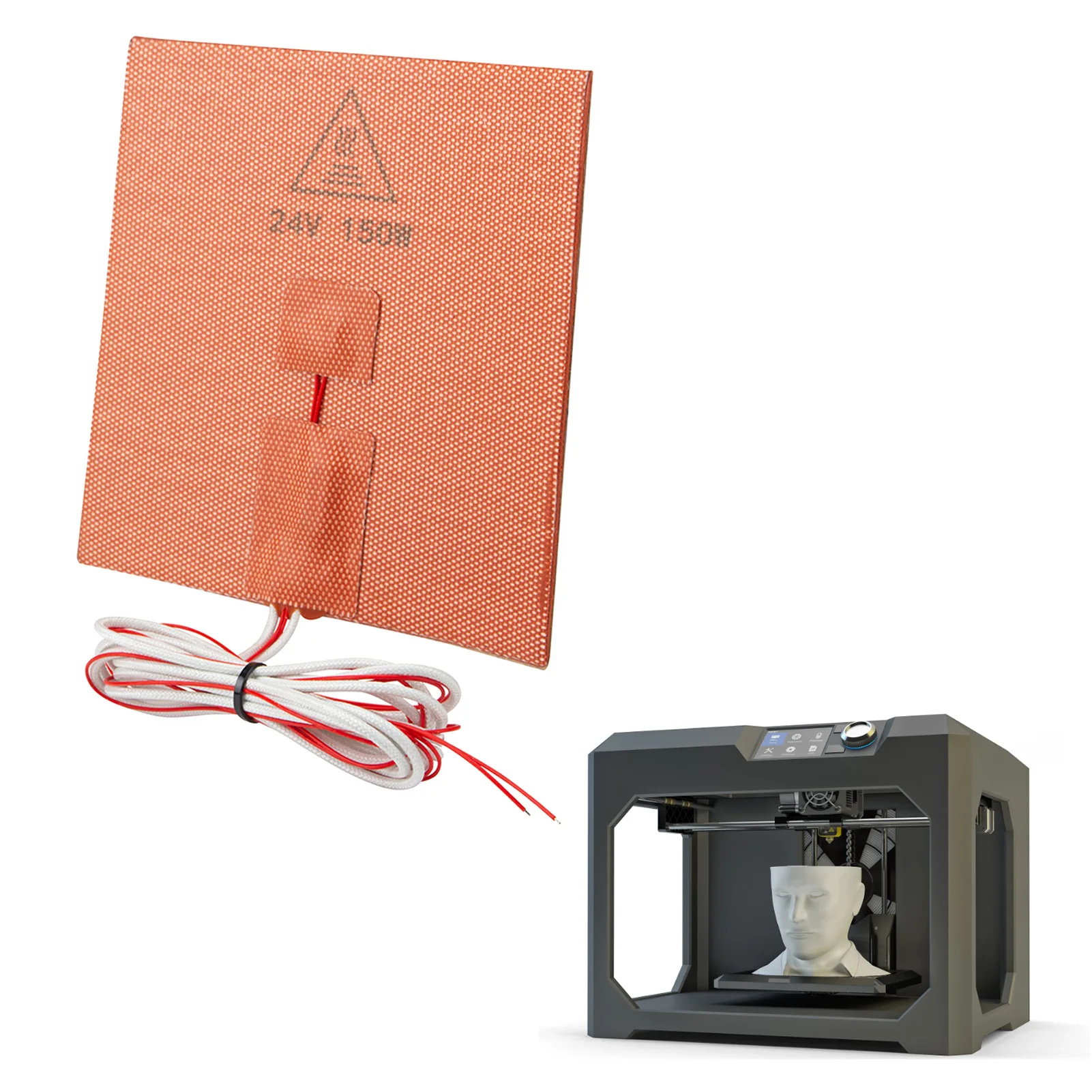 Нагреватель силиконовый для 3D принтера, 150 Вт, х15 мм
Нагреватель силиконовый для 3D принтера, 150 Вт, х15 мм