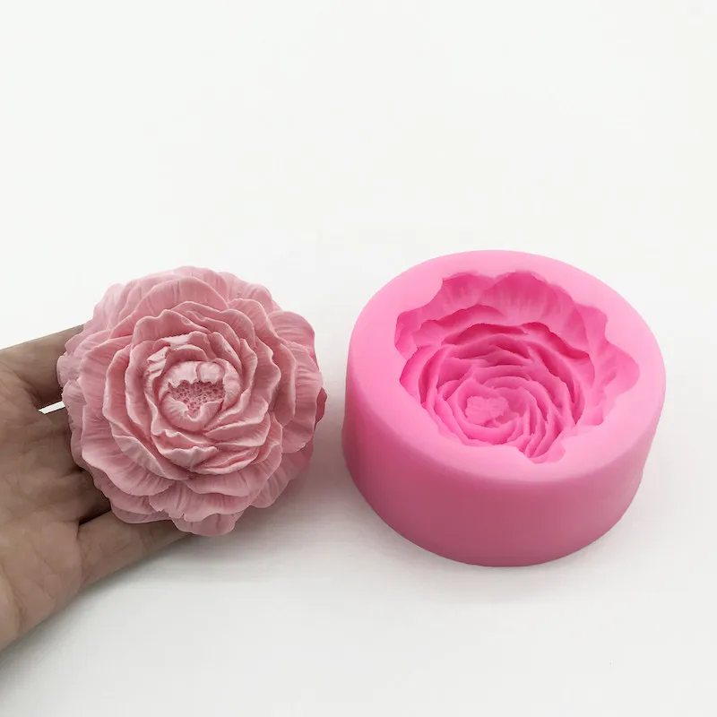 

3D Large Rose Flower Shape Silicone Mould Diy Art Peony Fondant Chocolate Cake Jelly Ice Decoration Baking Tool Clay Resin Mould