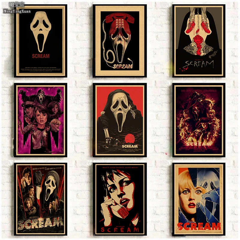 SCREAM Classic Horror Movie Kraft Paper Poster For Home Decoration Print decorative wall art gift
SCREAM Classic Horror Movie Kraft Paper Poster For Home Decoration Print decorative wall art gift