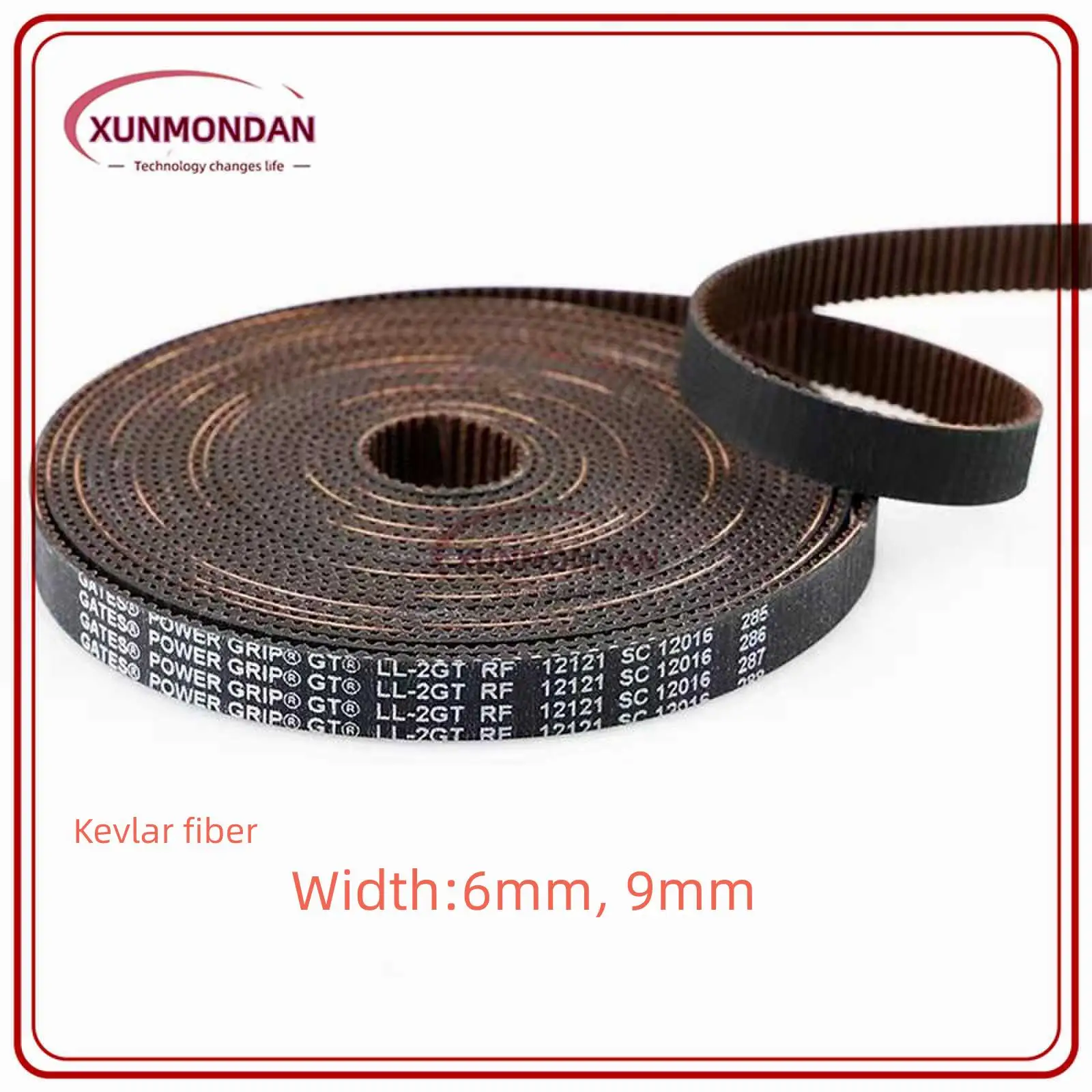 GATES-LL-2GT RF Synchronous Belt for 3D Printer, Open Sprocket Belt, Voron 2.4, Width 6mm, 9mm
GATES-LL-2GT RF Synchronous Belt for 3D Printer, Open Sprocket Belt, Voron 2.4, Width 6mm, 9mm