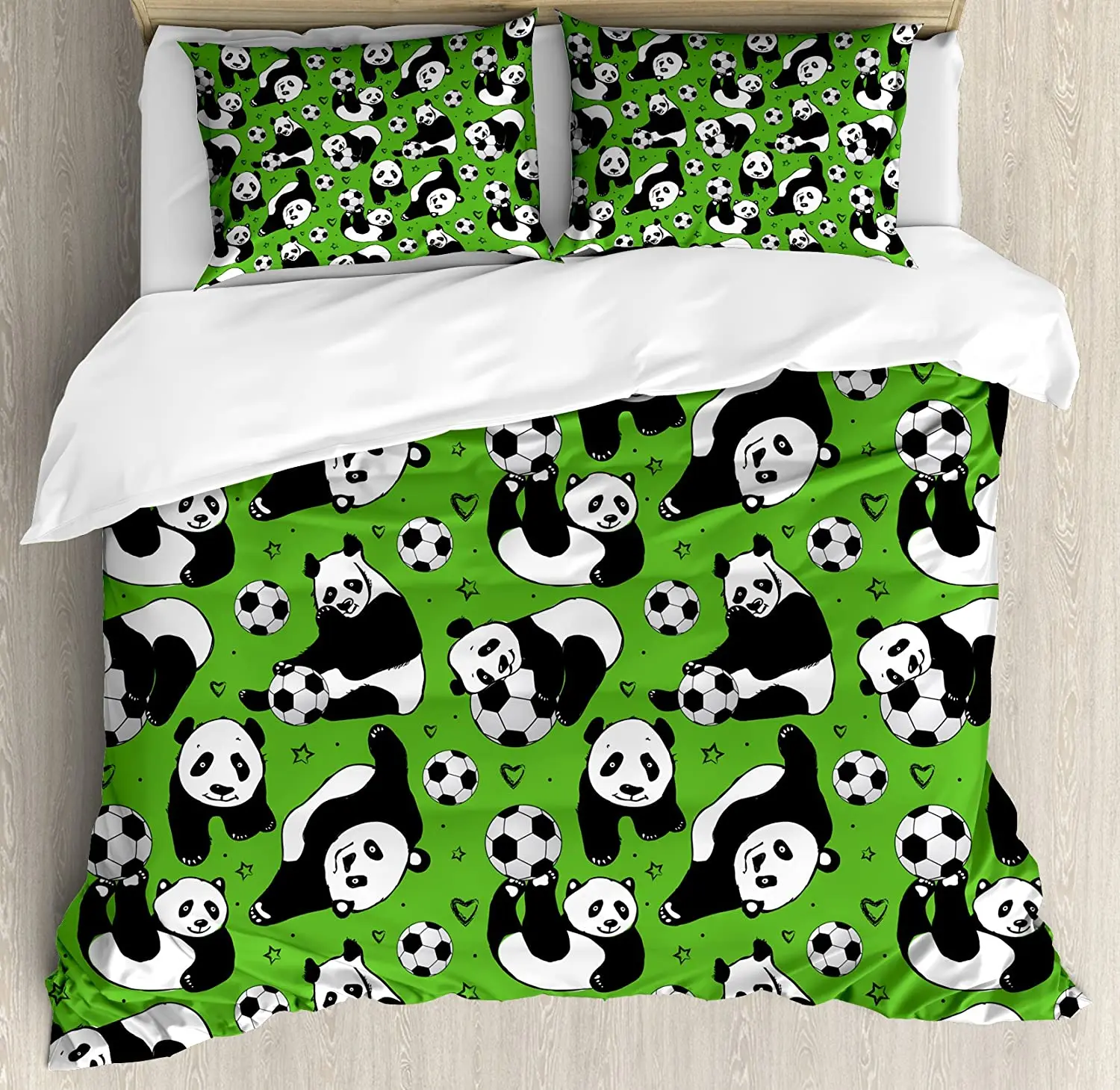 Комплект постельного белья с рисунком панды, пододеяльником и наволочкой
Комплект постельного белья с рисунком панды, пододеяльником и наволочкой