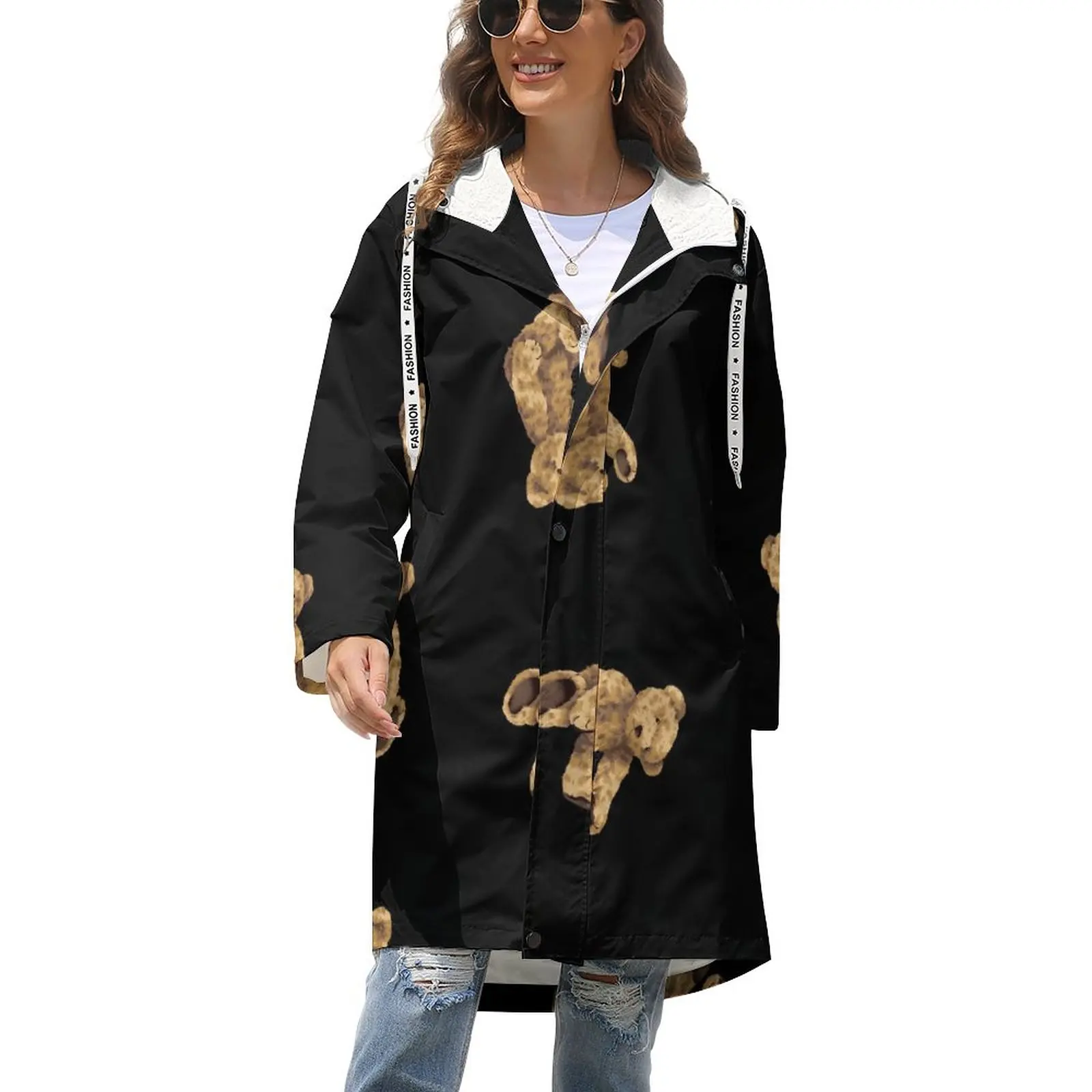 Funny Bear Print Thick Winter Coat Cute Animal Streetwear Zipper Trench Coats Female Graphic Classic Windbreaker Gift
Funny Bear Print Thick Winter Coat Cute Animal Streetwear Zipper Trench Coats Female Graphic Classic Windbreaker Gift