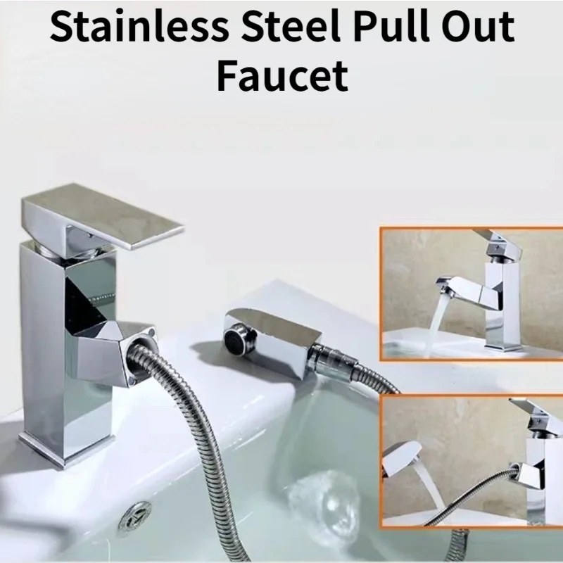 Chrome Kitchen Pull Out Faucet Stainless Steel Hot and Cold Sink Mixer Tap Bathroom Basin Faucet Black Kitchen Aerator Water Tap
Chrome Kitchen Pull Out Faucet Stainless Steel Hot and Cold Sink Mixer Tap Bathroom Basin Faucet Black Kitchen Aerator Water Tap