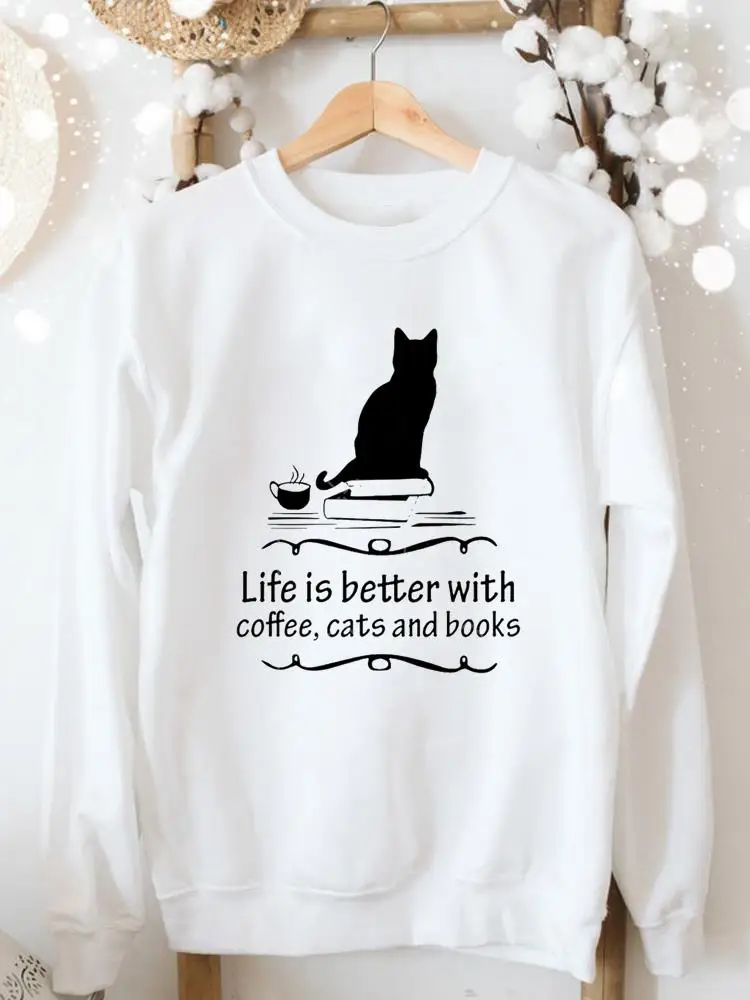 Sweatshirts Women Clothes Fashion Female Casual Autumn Cat Books Sweet Lovely Spring Aesthetic Long Sleeve Graphic Pullovers
Sweatshirts Women Clothes Fashion Female Casual Autumn Cat Books Sweet Lovely Spring Aesthetic Long Sleeve Graphic Pullovers