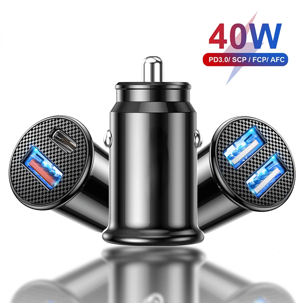 USB C Car Charger QC 3.0 40W 5A Type PD Fast Charging Car Phone Charger For iPhone 12 13 Pro
USB C Car Charger QC 3.0 40W 5A Type PD Fast Charging Car Phone Charger For iPhone 12 13 Pro