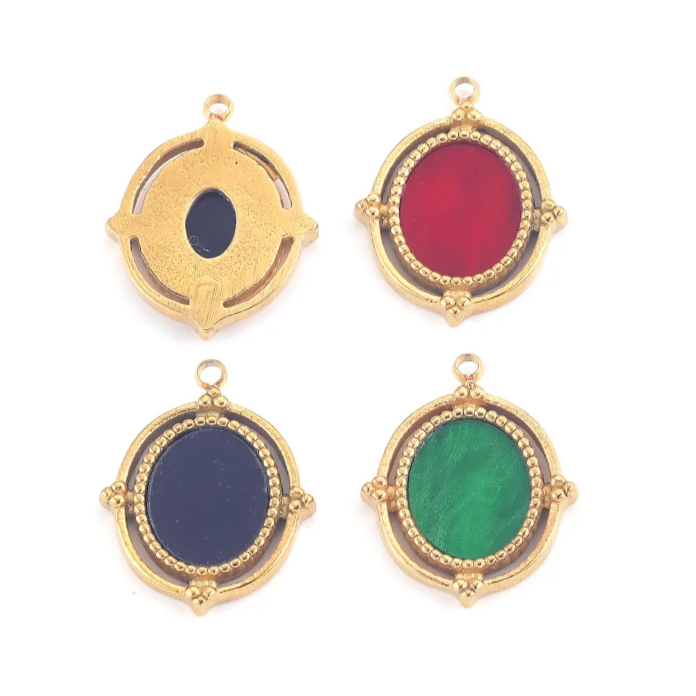 5pcs Stainless Steel Gold-Plate Retro Pendants for Women Necklace Charms DIY Enamel Simple Earrings Jewelry Findings Wholesale
5pcs Stainless Steel Gold-Plate Retro Pendants for Women Necklace Charms DIY Enamel Simple Earrings Jewelry Findings Wholesale