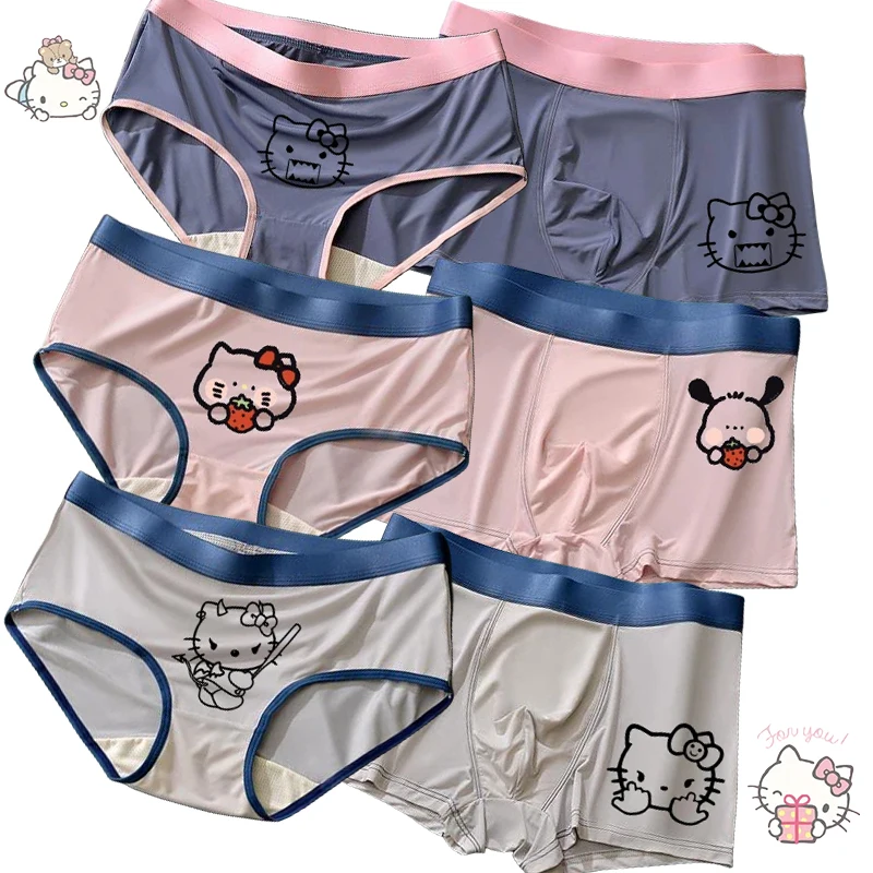 Y2K Hello Kitty Cartoon Couple Ice Silk Underwear Kawaii Seamless Bottoms Anime Sexy Men Women Shorts Cute Valentine Day Present
Y2K Hello Kitty Cartoon Couple Ice Silk Underwear Kawaii Seamless Bottoms Anime Sexy Men Women Shorts Cute Valentine Day Present
