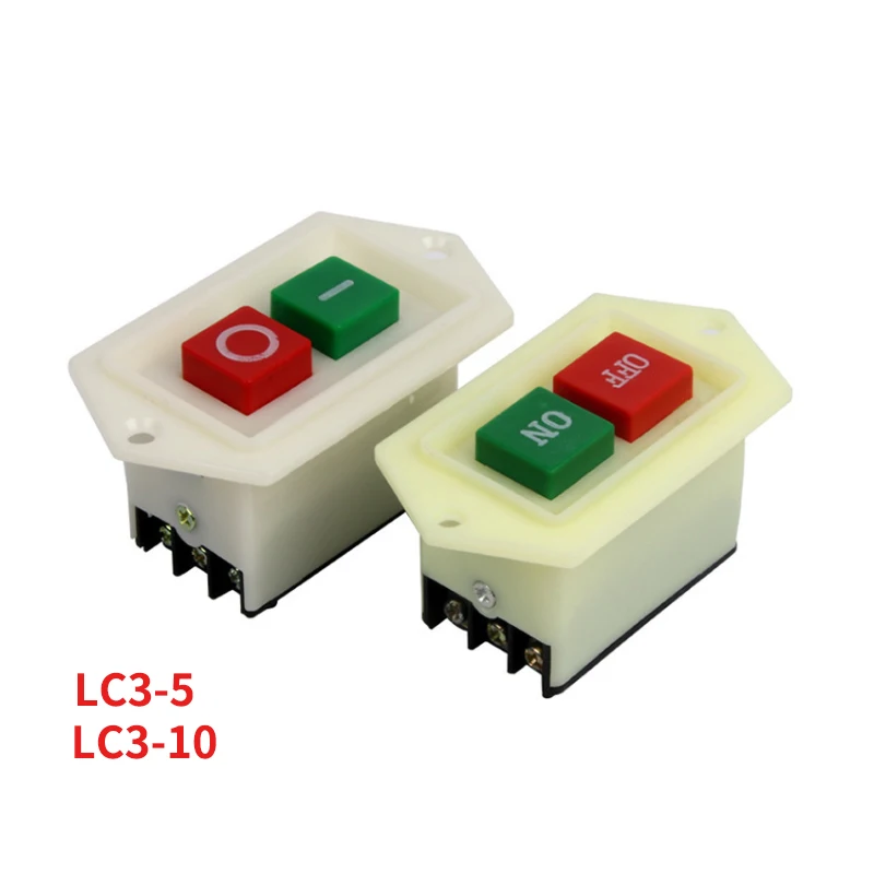 1Pcs 380V LC3-5 LC3-10 ON-OFF Push Button Switch 2 Positions Three Phase Start Button For Bench Drill Grinding Machine
1Pcs 380V LC3-5 LC3-10 ON-OFF Push Button Switch 2 Positions Three Phase Start Button For Bench Drill Grinding Machine