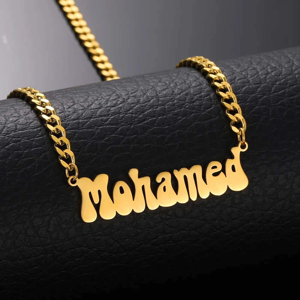 Personalized Custom Name Necklaces Pendant Stainless Stee Gold Color Cuban Chain Letter Necklaces Charm Jewelry mothers day gift
Personalized Custom Name Necklaces Pendant Stainless Stee Gold Color Cuban Chain Letter Necklaces Charm Jewelry mothers day gift