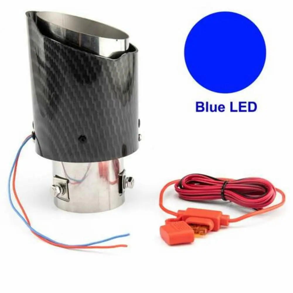 Single Outlet Car Exhaust Pipe LED Red/Blue Straight Exhaust Pipe Truck Accessories Aliminum Alloy+carbon Fiber
Single Outlet Car Exhaust Pipe LED Red/Blue Straight Exhaust Pipe Truck Accessories Aliminum Alloy+carbon Fiber