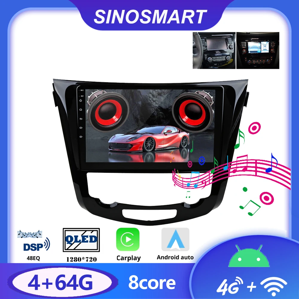 Автомагнитола SINOSMART, Android плеер для Nissan Qashqai J11 X-Trail Xtrail T32 Rogue Dualis 2013-2021, поддержка OEM BOSE 360
Автомагнитола SINOSMART, Android плеер для Nissan Qashqai J11 X-Trail Xtrail T32 Rogue Dualis 2013-2021, поддержка OEM BOSE 360