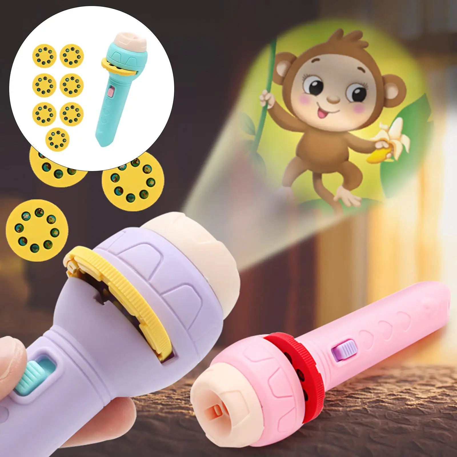 Projection Flashlight Children's Projector Light Cute Cartoon Toy Night Picture Light Bedtime Learning Fun Toys Education Toy
Projection Flashlight Children's Projector Light Cute Cartoon Toy Night Picture Light Bedtime Learning Fun Toys Education Toy