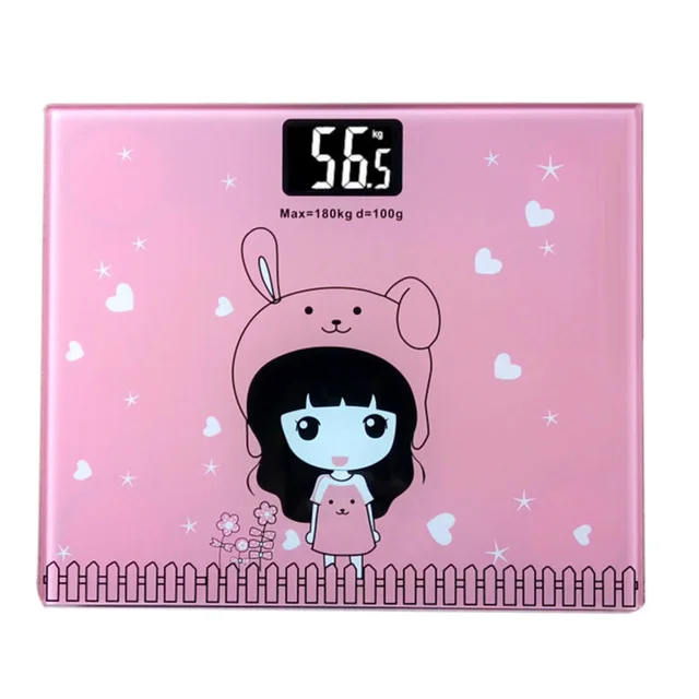 Cute Girl Bathroom Body Scales Glass Smart Household Electronic Digital Floor Weight Balance Bariatric LCD Display 180Kg/100g
Cute Girl Bathroom Body Scales Glass Smart Household Electronic Digital Floor Weight Balance Bariatric LCD Display 180Kg/100g