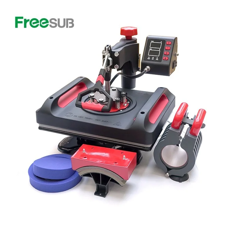 Freesub 5 in 1 heat press machine Multi-functional t-shirt sublimation machine T shirt printing machine P8001-5
Freesub 5 in 1 heat press machine Multi-functional t-shirt sublimation machine T shirt printing machine P8001-5