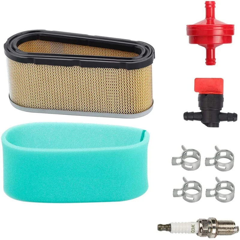 Air Cleaner Prefilter Fuel Shut-Off Valve Spark Plug for Briggs & Stratton 496894S 493909S 272403S 12.5-17 HP Engine
Air Cleaner Prefilter Fuel Shut-Off Valve Spark Plug for Briggs & Stratton 496894S 493909S 272403S 12.5-17 HP Engine