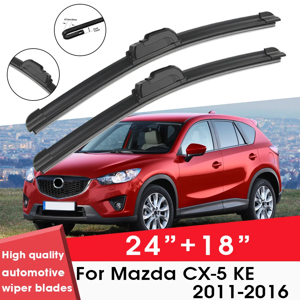 

Car Wiper Blade Blades For Mazda CX-5 KE 2011-2016 24"+18" Windshield Windscreen Clean Rubber Cars Wipers Accessories