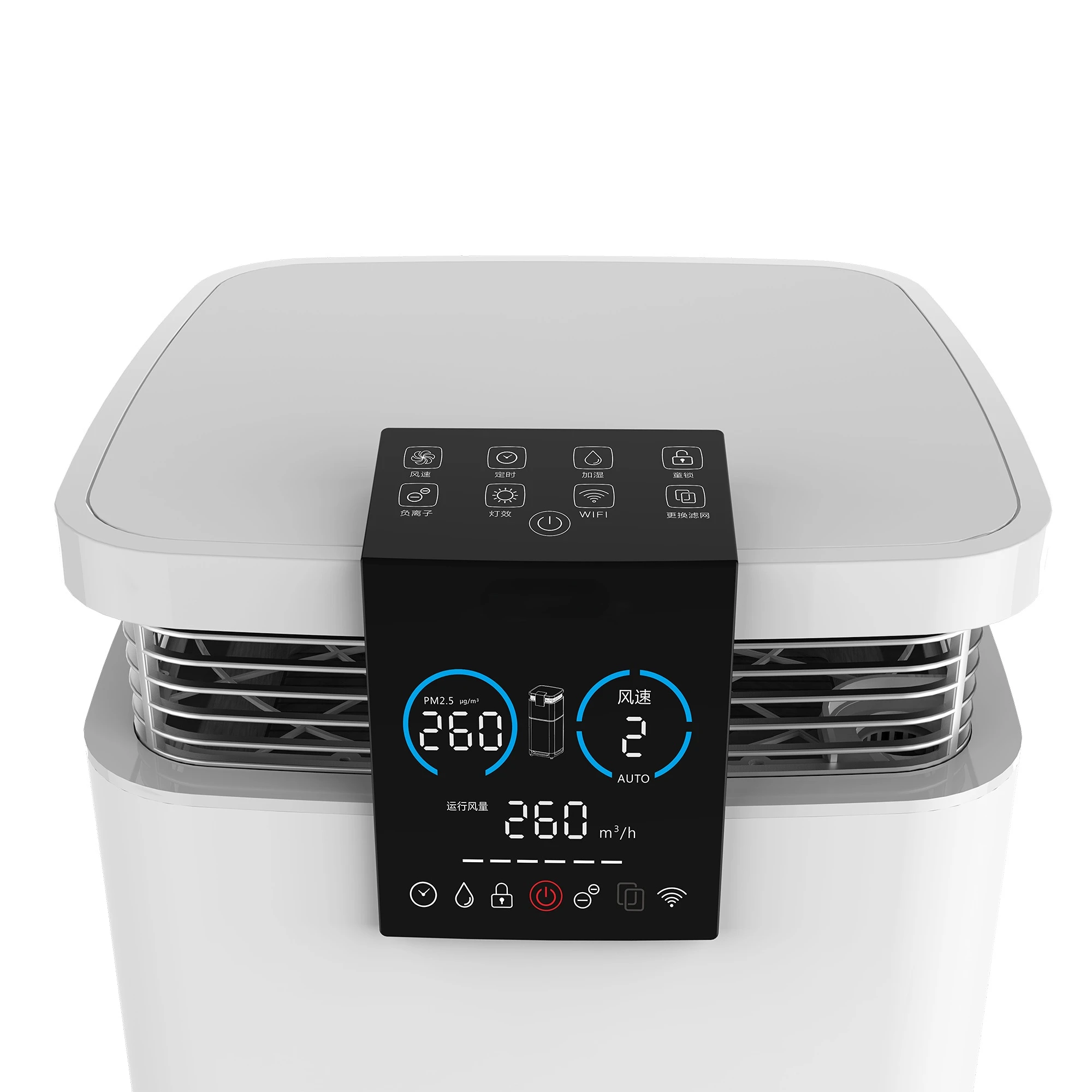 Manufacturer direct sell A9 home use large area high end filter with humidifier function room led air purifier
Manufacturer direct sell A9 home use large area high end filter with humidifier function room led air purifier