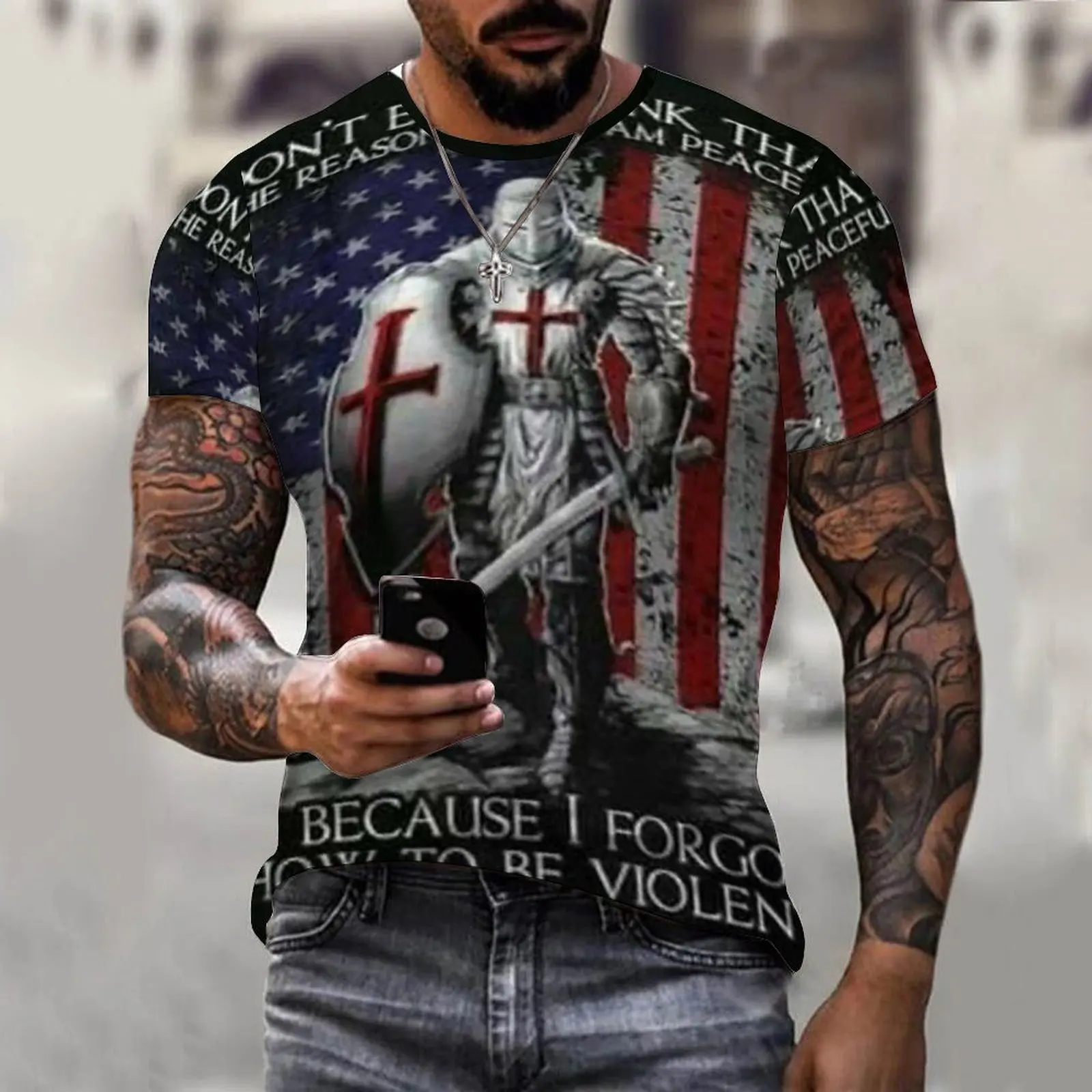 Movie Knights Templar T Shirt Men Women Fashion Oversized T-shirt Kid Hip Hop Tops Tee USA FLag 3d Print T-shirt Camiseta Hombre
Movie Knights Templar T Shirt Men Women Fashion Oversized T-shirt Kid Hip Hop Tops Tee USA FLag 3d Print T-shirt Camiseta Hombre