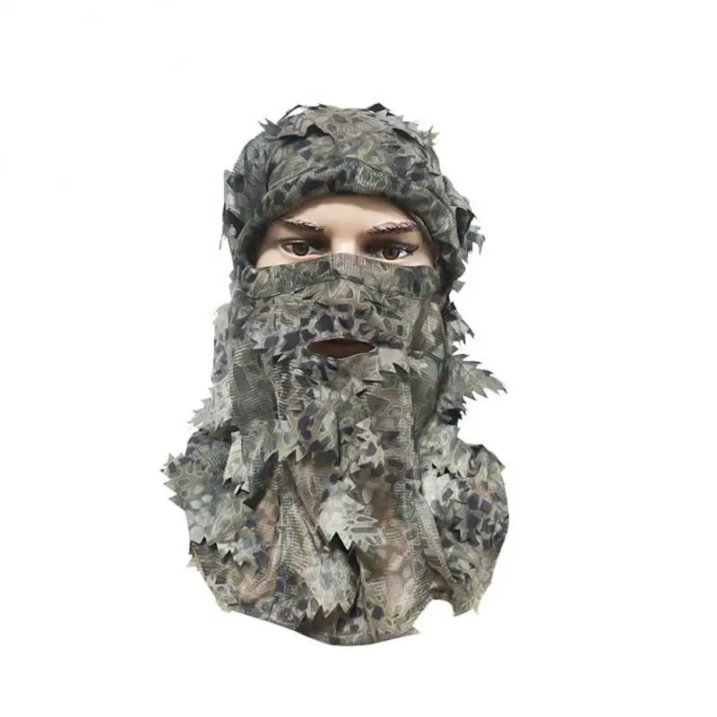 Tactical mask Full face hunting Accessories training 3D leaf mask hat one camouflage head cover mask camping equipment 2022
Tactical mask Full face hunting Accessories training 3D leaf mask hat one camouflage head cover mask camping equipment 2022