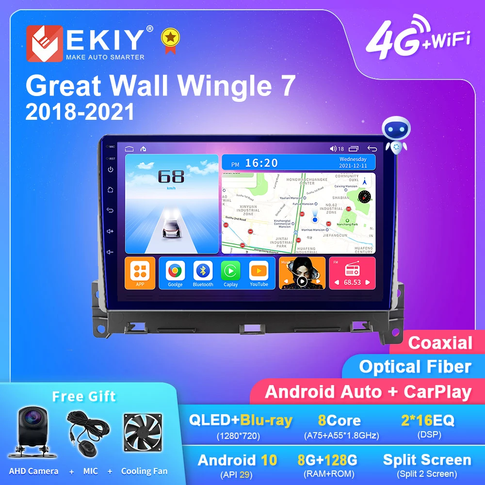 EKIY T7 Android 10.0 Car Radio For Great Wall Wingle 7 2018-2021 Multimidia Player GPS Navigation Carplay No 2DIN Tape Recorder
EKIY T7 Android 10.0 Car Radio For Great Wall Wingle 7 2018-2021 Multimidia Player GPS Navigation Carplay No 2DIN Tape Recorder