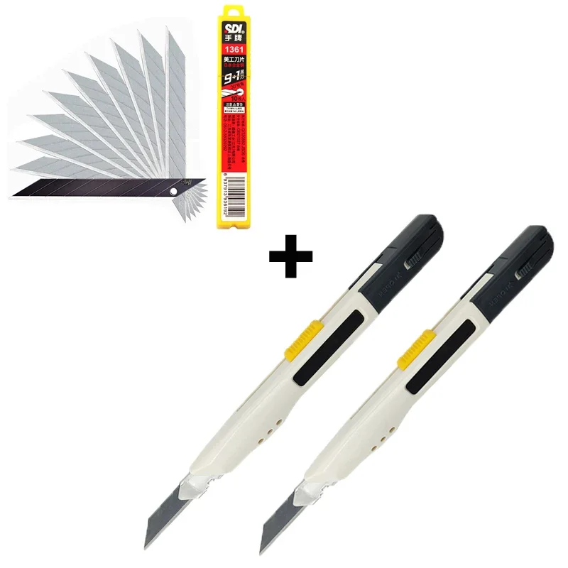 School Unboxing Utility Retractable 10pcs Knife Stationer Blades Box Cutter Tool Paper Pocket Professional Kit Cutter Knife With
School Unboxing Utility Retractable 10pcs Knife Stationer Blades Box Cutter Tool Paper Pocket Professional Kit Cutter Knife With
