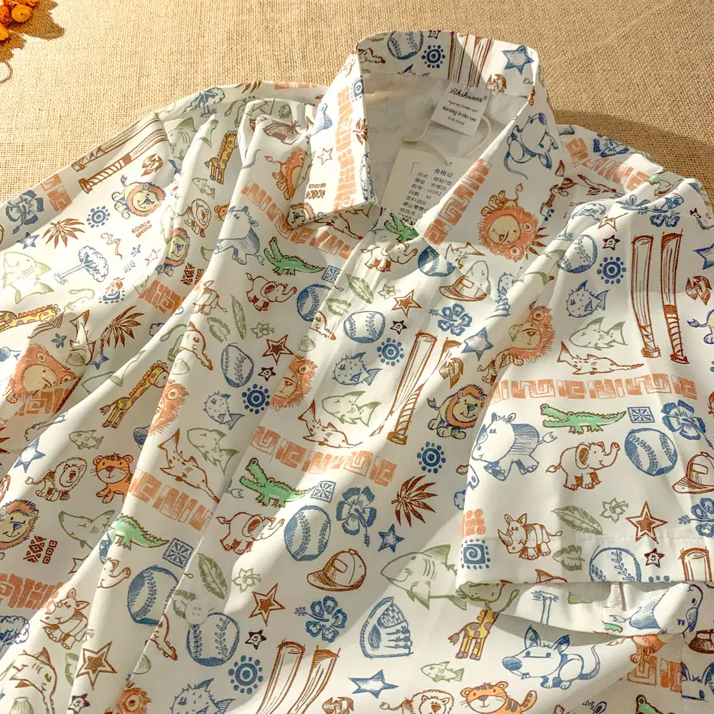 Cartoon Full Print Vintage Hawaiian Shirt Women Men Beach Shirt Hip Hop Casual Vacation Shirt Summer Short Sleeve Tops 2023 New
Cartoon Full Print Vintage Hawaiian Shirt Women Men Beach Shirt Hip Hop Casual Vacation Shirt Summer Short Sleeve Tops 2023 New