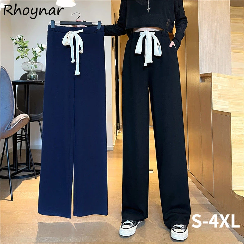Pants Women Simple Drawstring Solid Youth Ins Korean Style Casual Autumn Lady Loose High Waist Trousers All-match Streetwear New
Pants Women Simple Drawstring Solid Youth Ins Korean Style Casual Autumn Lady Loose High Waist Trousers All-match Streetwear New