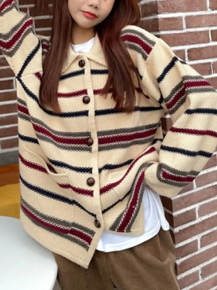 Women Fashion Sweet Y2k Aesthetic Coats Vintage Harajuku Contrast Color Sweaters Loose All Match Chic Grunge Cardigans Japanese
Women Fashion Sweet Y2k Aesthetic Coats Vintage Harajuku Contrast Color Sweaters Loose All Match Chic Grunge Cardigans Japanese